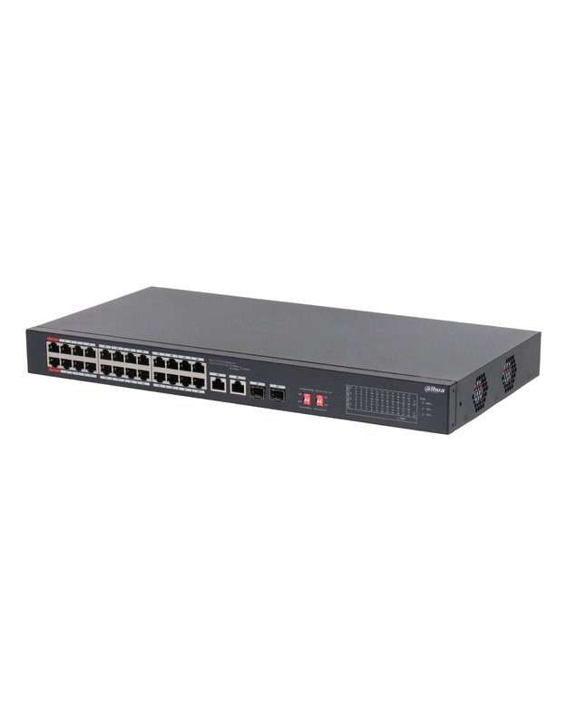 Switch|DAHUA|S3226-24ET-375|Switch type Unmanaged|Rack mounting Yes|24xRJ-45 ports|RJ-45 Ports Type Fast Ethernet (10/100)|24xFast Ethernet (copper) ports quantity|2xCombo SFP ports quantity|Power over Ethernet (PoE) Yes|24xPower over Ethernet (PoE) ports