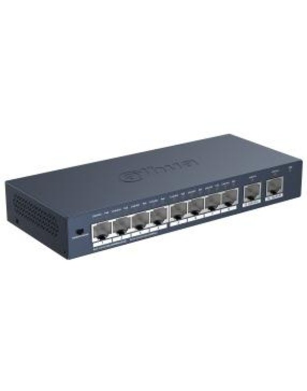 Switch|DAHUA|S3010-8GT-90|Switch type Unmanaged|Form factor Desktop/Wall-Mounting|8xRJ-45 ports|RJ-45 Ports Type Gigabit Ethernet (10/100/1000)|Power over Ethernet (PoE) Yes|8xPower over Ethernet (PoE) ports quantity|Total Power over Ethernet (PoE) budget
