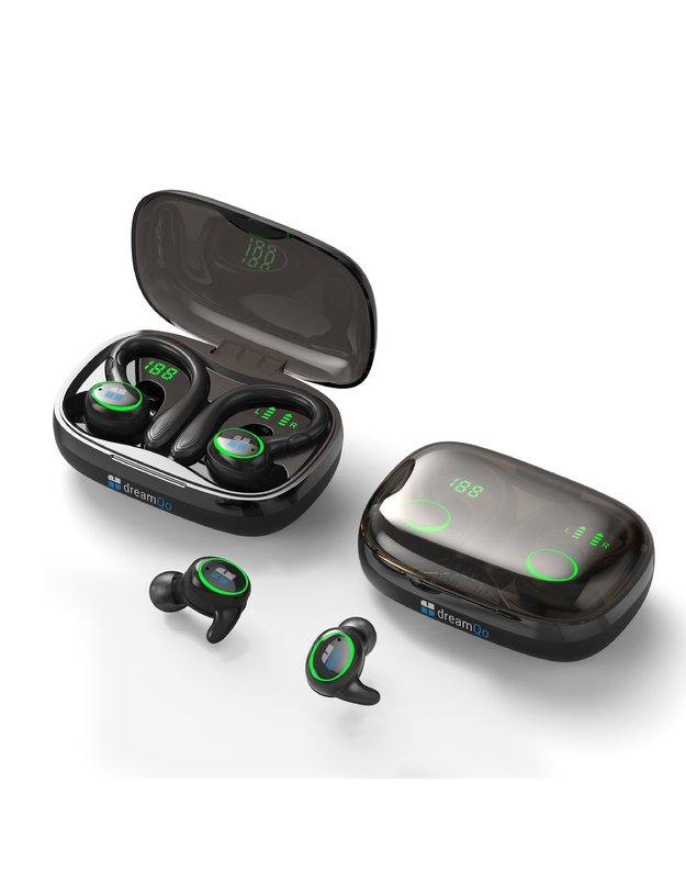 Belaidės ausinės DreamQo i25 Sport, juodos