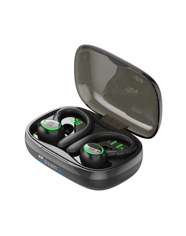 Belaidės ausinės DreamQo i25 Sport, juodos 5