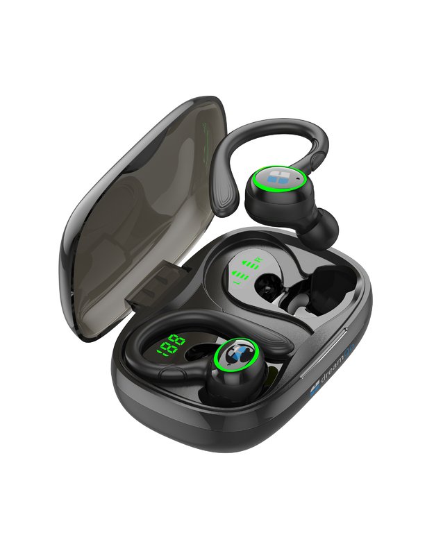 Belaidės ausinės DreamQo i25 Sport, juodos 2