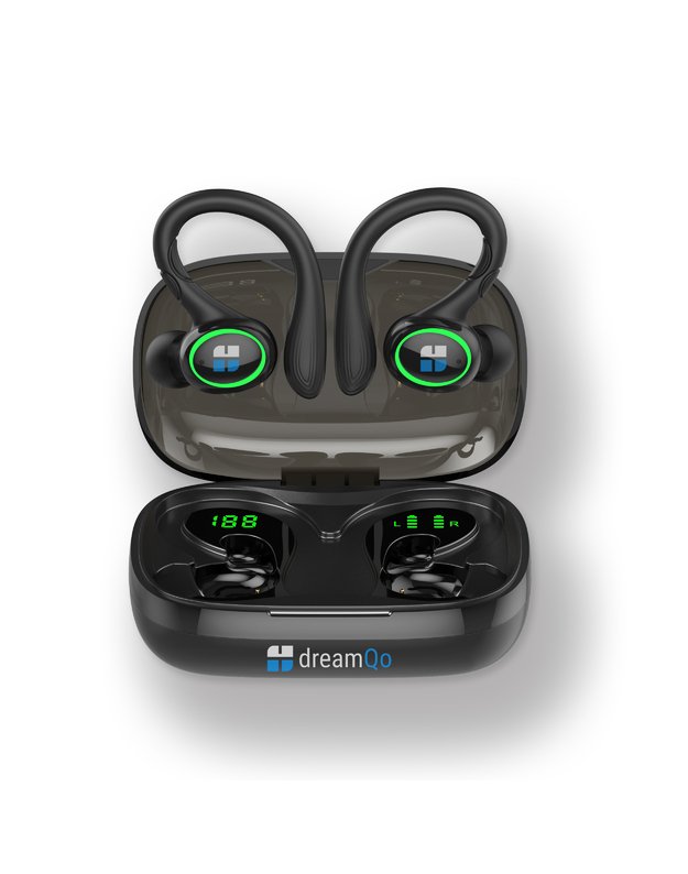 Belaidės ausinės DreamQo i25 Sport, juodos 1