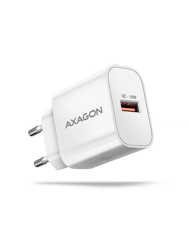 MOBILE CHARGER WALL USB 18W/1PORT WHITE ACU-QC18W AXAGON