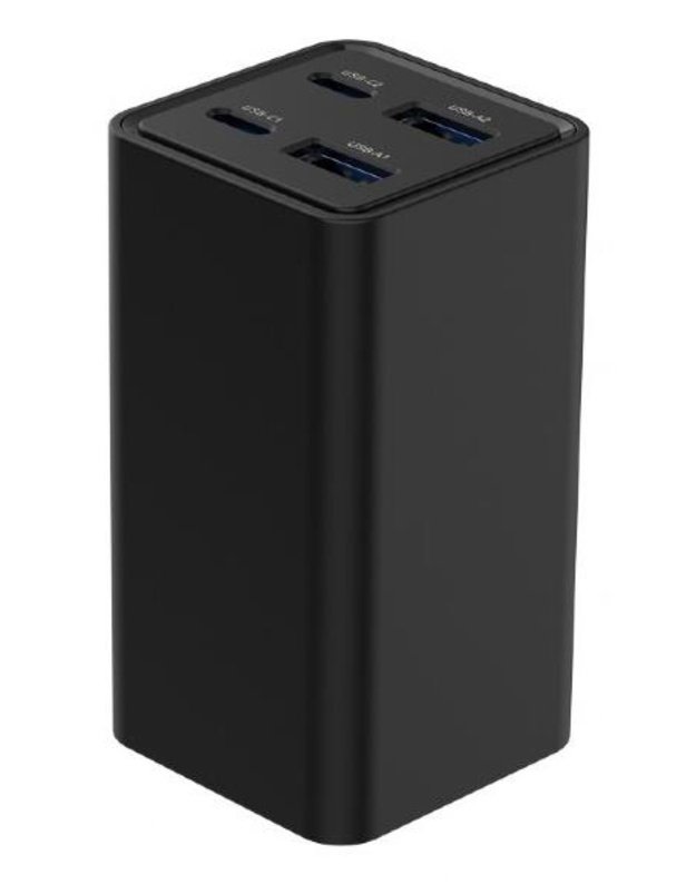 Universalus USB įkroviklis Gembird 65W, 4 jungtys, juodas (TA-UC-2A2C-PD65-01-BK)