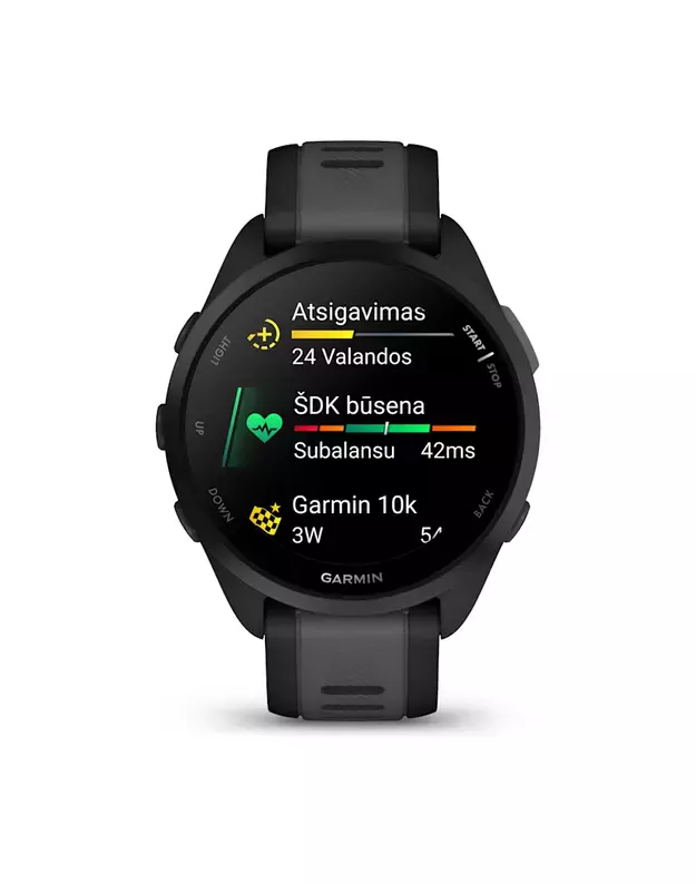 Garmin Forerunner 165 Smart Watch Black/Slate Grey