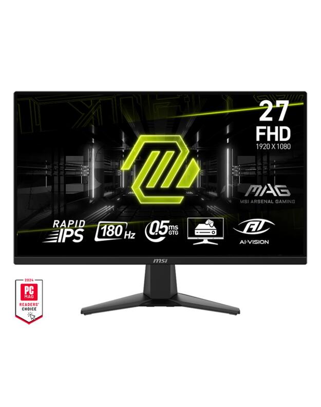 LCD Monitor|MSI|MAG 275F|27 |Gaming|Tilt|Matte|Panel IPS|1920x1080|16:9|180Hz|0.5 ms|Colour Black|MAG275F