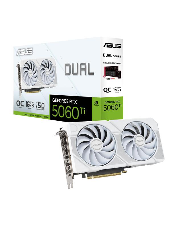 VGA PCIE16 RTX5060TI 16GB/DUAL-RTX5060TI-O16G-WHITE ASUS