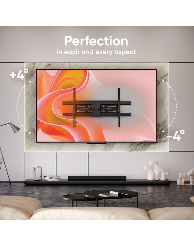 Sieninis televizoriaus laikiklis Onkron 42–120", juodas (M10-B)