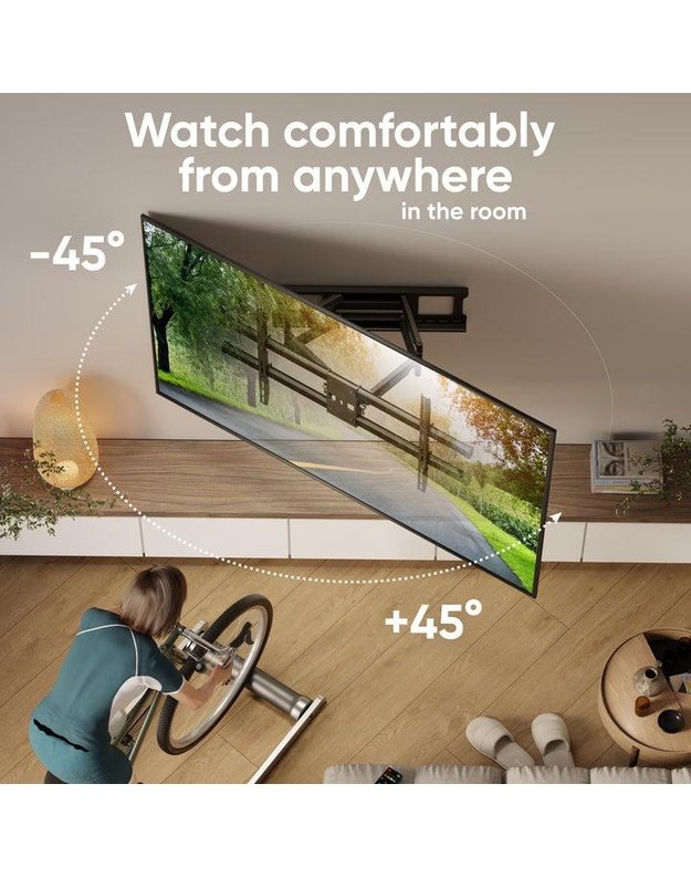 Sieninis televizoriaus laikiklis Onkron 42–120", juodas (M10-B)