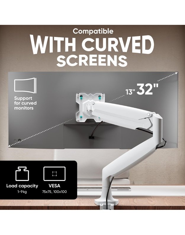 MONITOR ACC WALL MOUNT/13-32  WHITE G100-W ONKRON