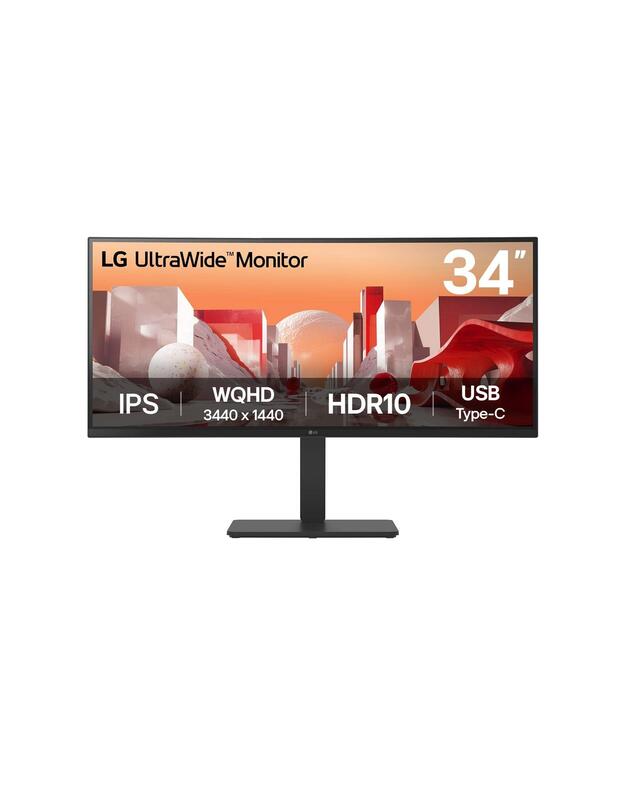LCD Monitor|LG|34  |3440 x 1440 pixels|Wide Quad HD|Native aspect ratio 21:9|LCD|Curved|34BA75QE-B