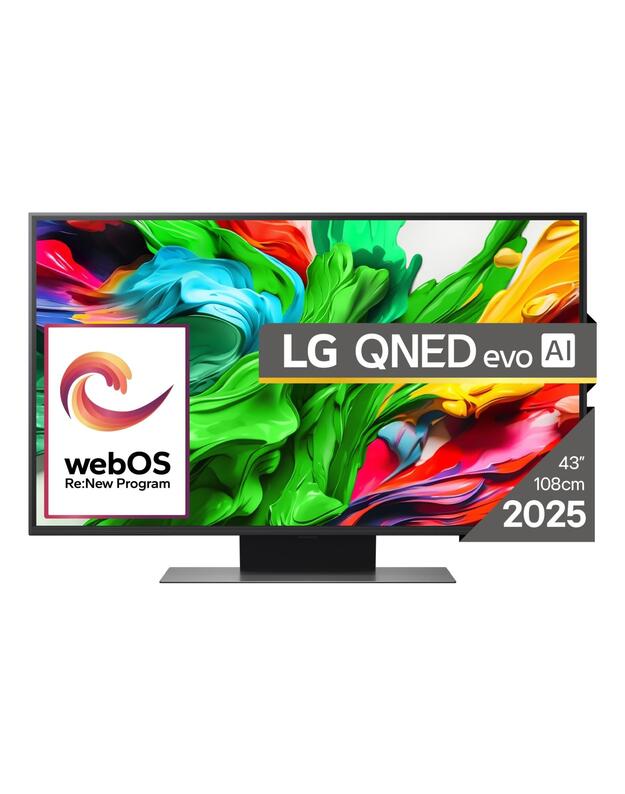 TV Set|LG|43 |4K/Smart|3840x2160|Wireless LAN|Bluetooth|webOS|Black|43QNED86A3C
