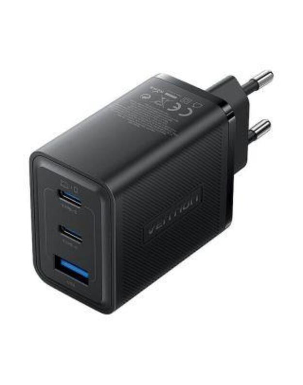 MOBILE CHARGER WALL 65W USB/3P BLACK FERB0-EU VENTION