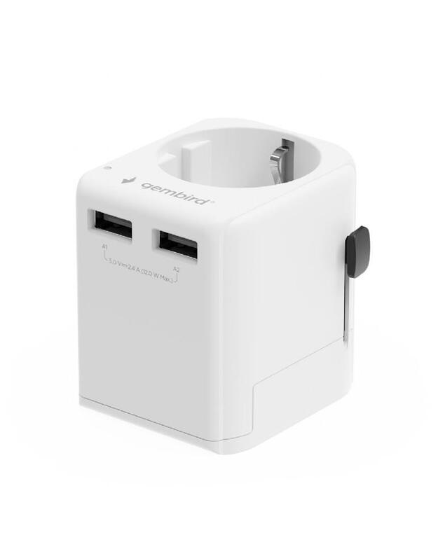 POWER ADAPTER EU TO UNIV. 12W/WHT TPA-EU2A12-01-W GEMBIRD