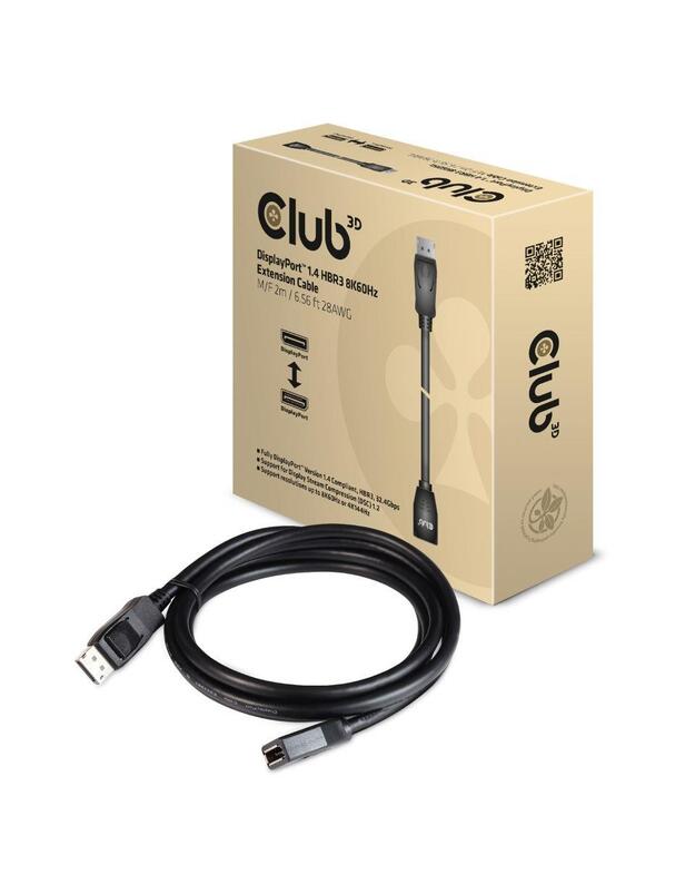 CABLE DP TO DP 2M/M/F CAC-1022 CLUB3D