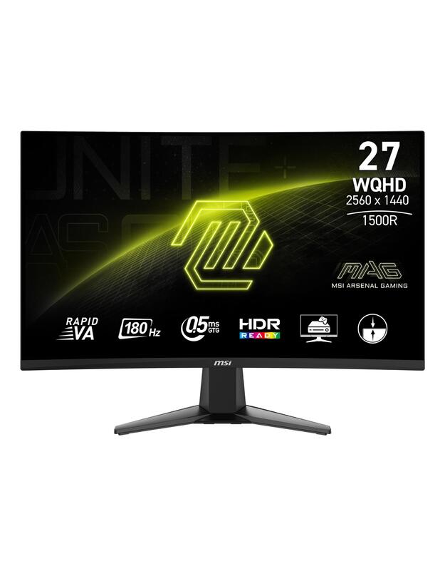 LCD Monitor|MSI|27  |2560 x 1440 pixels|Quad HD|Native aspect ratio 16:9|LCD|Curved|MAG27CQ6F