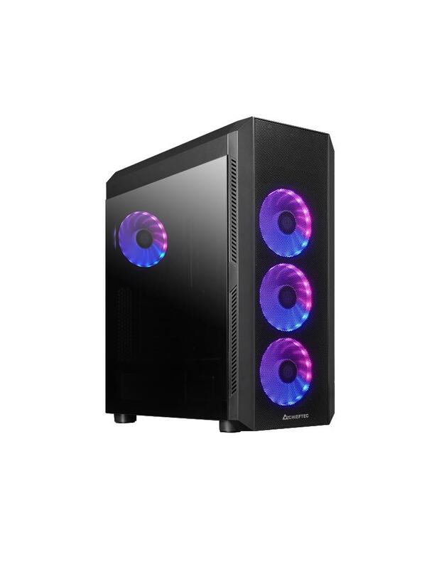 Case|CHIEFTEC|SCORPION 4|MiniTower|Case product features Transparent panel|Not included|ATX|MicroATX|MiniITX|Colour Black|GL-04B-UC-OP