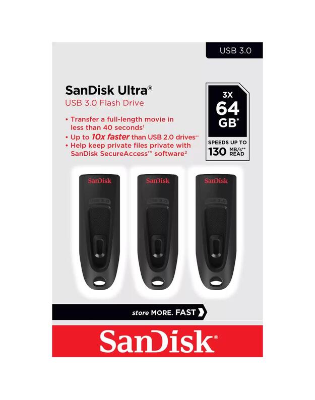 MEMORY DRIVE FLASH USB3 64GB/3PK SDCZ48-064G-G46T SANDISK