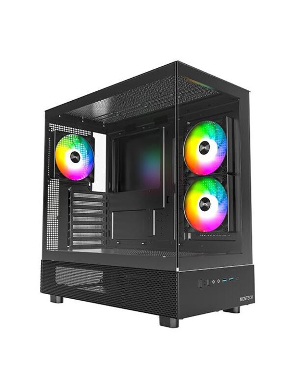 Case|MONTECH|XR|MidiTower|Not included|ATX|MicroATX|MiniITX|Colour Black|XR(B)
