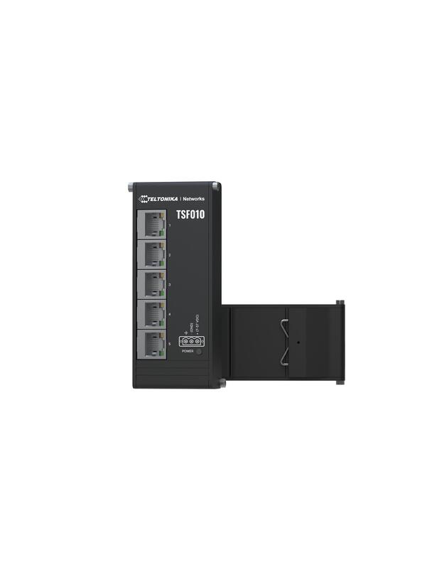 Switch|TELTONIKA|Switch type Unmanaged|Form factor DIN rail|5xRJ-45 ports|RJ-45 Ports Type Fast Ethernet (10/100)|5xFast Ethernet (copper) ports quantity|TSF010000000