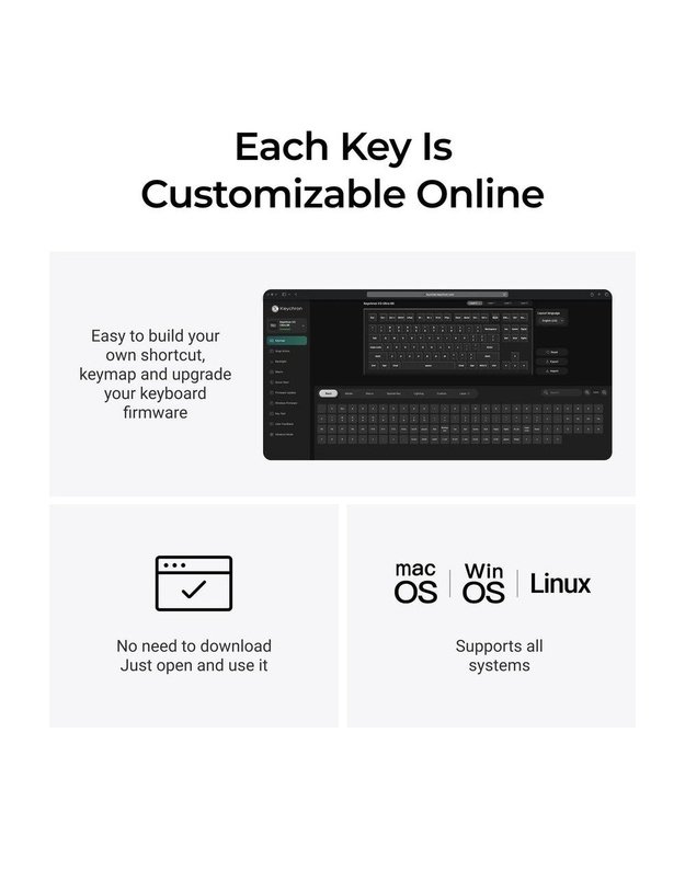 Belaidė klaviatūra Keychron V3 Ultra, juoda (V3U-D4)