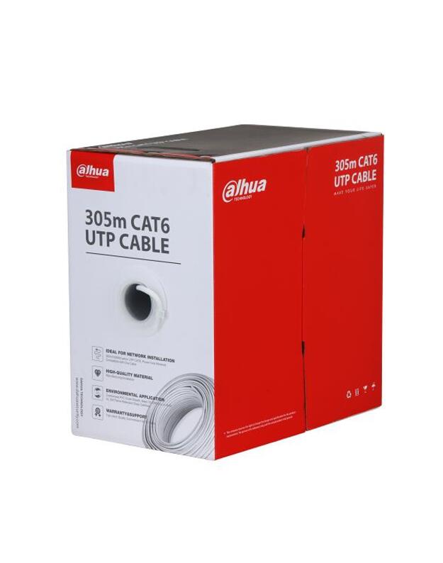 CABLE CAT6 UTP 305M CCA WHITE/PFM922I-6UN-C-WHITE DAHUA