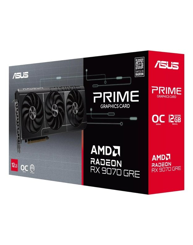 Vaizdo plokštė ASUS Prime Radeon RX 9070 GRE OC 12GB GDDR6, 192 bit, PCIe 5.0 (PRIME-RX9070GRE-O12G)