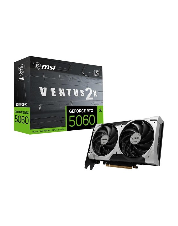 Graphics Card|MSI|NVIDIA|GeForce RTX 5060|2535 MHz|8 GB|GDDR7|128 bit|PCI Express x16 5.0|Active|RTX50608GVENTUS2XOCV1