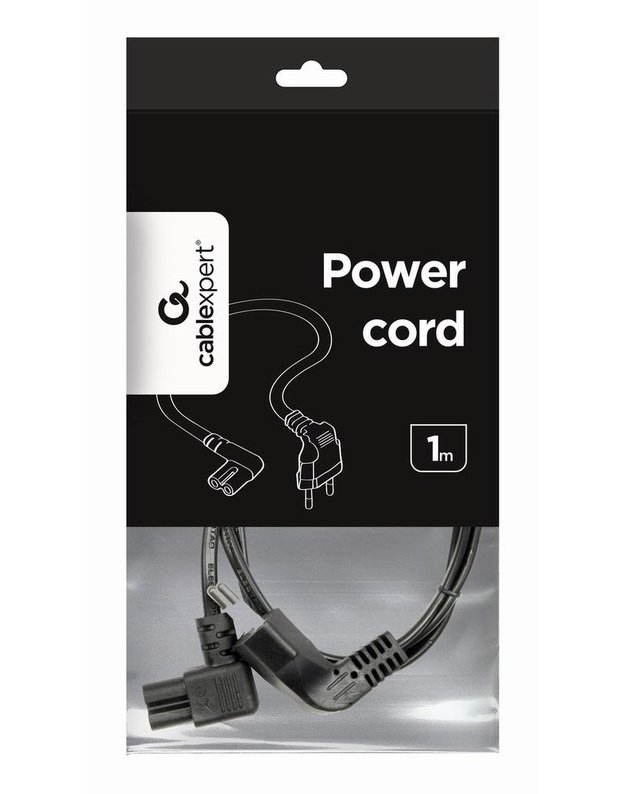 CABLE POWER EU 1M/ANGLED PC-184L GEMBIRD