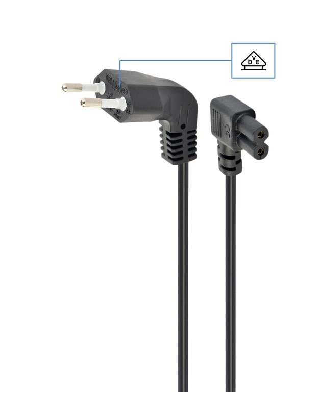 CABLE POWER EU 1M/ANGLED PC-184L GEMBIRD