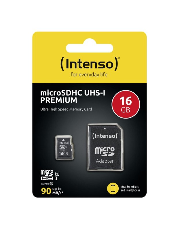 MEMORY MICRO SDHC 16GB UHS-I/W/ADAPTER 3423470 INTENSO