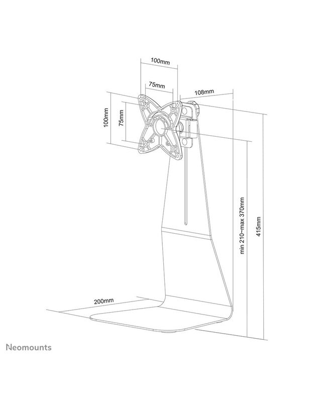 Monitoriaus stalinis laikiklis Neomounts 10–27", sidabrinis (FPMA-D800)