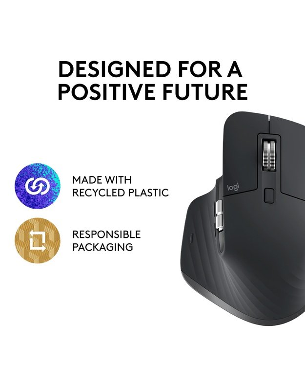 MOUSE BLUETH OPTICAL MASTER 3S/BLACK 910-006559 LOGITECH