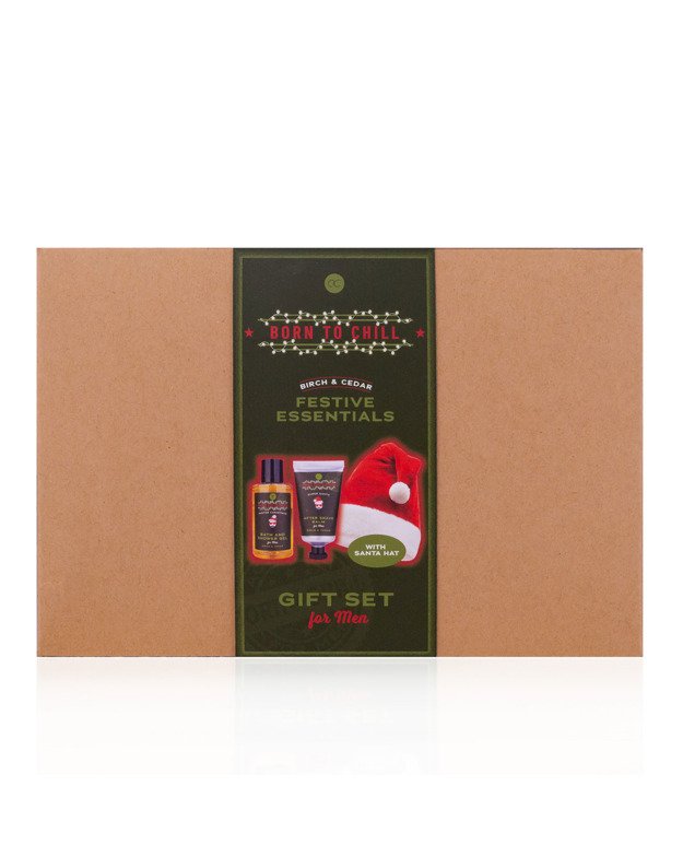 Подарочный набор мужской косметики MEN S COLLECTION XMAS, гель для ванны и душа 140 мл + бальзам после бритья 60 мл + шапка Санты