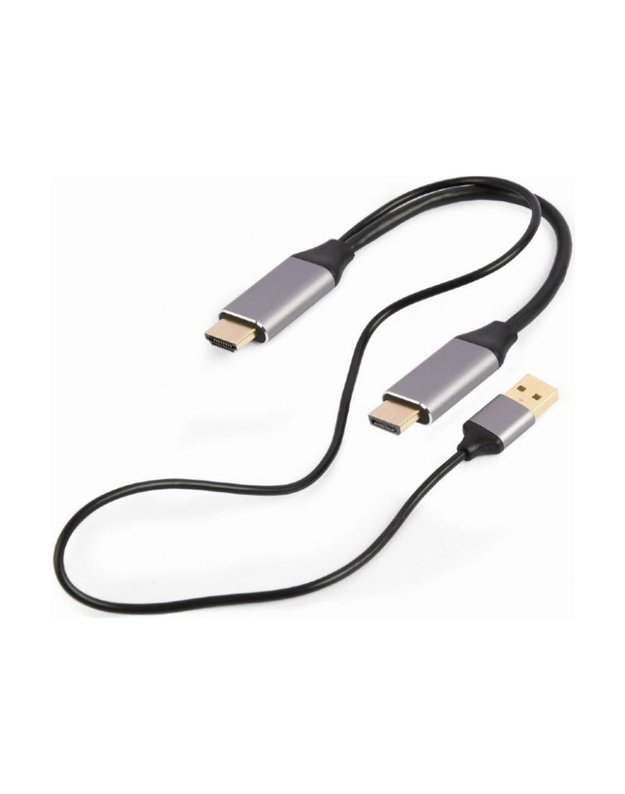 I/O ADAPTER HDMI TO DP/BLACK A-HDMIM-DPM-01 GEMBIRD