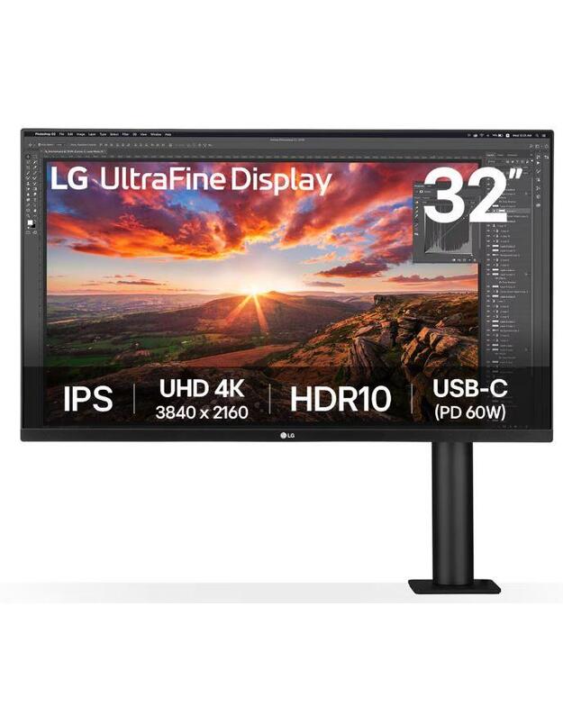 LCD Monitor|LG|31.5 |Panel IPS|3840x2160|16:9|60Hz|5 ms|Speakers|Swivel|Pivot|Height adjustable|Tilt|Colour Black|32UN880K-B