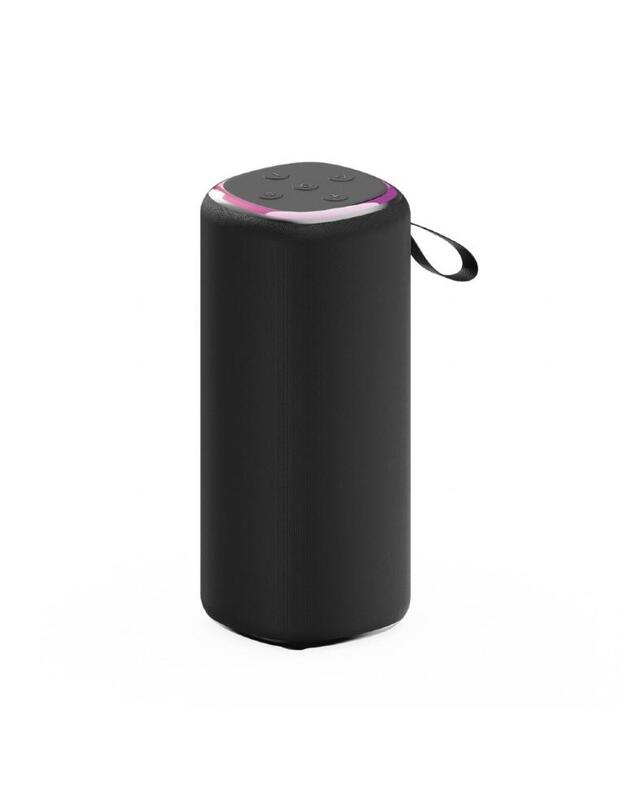 Portable Speaker|GEMBIRD|Black|Wireless|Bluetooth|SPK-BT-LED-08L