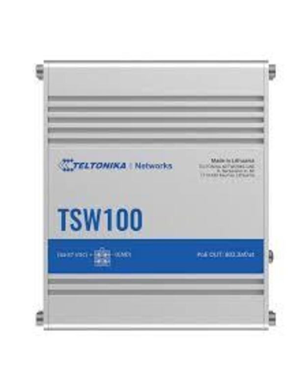 Switch|TELTONIKA|TSW100|5xRJ45|PoE+ ports 4|120 Watts|TSW100