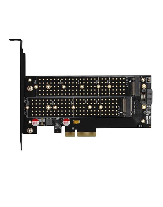 SSD ACC ADAPTER NVME/SATA/M.2/PCIE SP&LP PCEM2-DC AXAGON