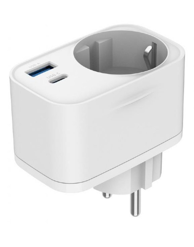 Universalus USB įkroviklis Gembird 20W, 2 jungtys (USB-A, USB-C), baltas (TA-ACPDQC20-01-W)