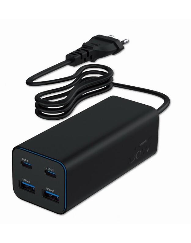 CHARGER USB UNIVERSAL 4P 100W/TA-UC-2A2C-PD100-01-BK GEMBIRD