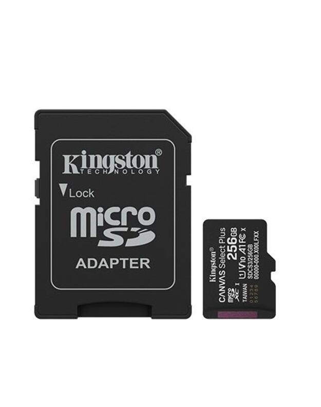 MEMORY MICRO SDXC 256GB UHS-I/W/ADAPTER SDCS3/256GB KINGSTON