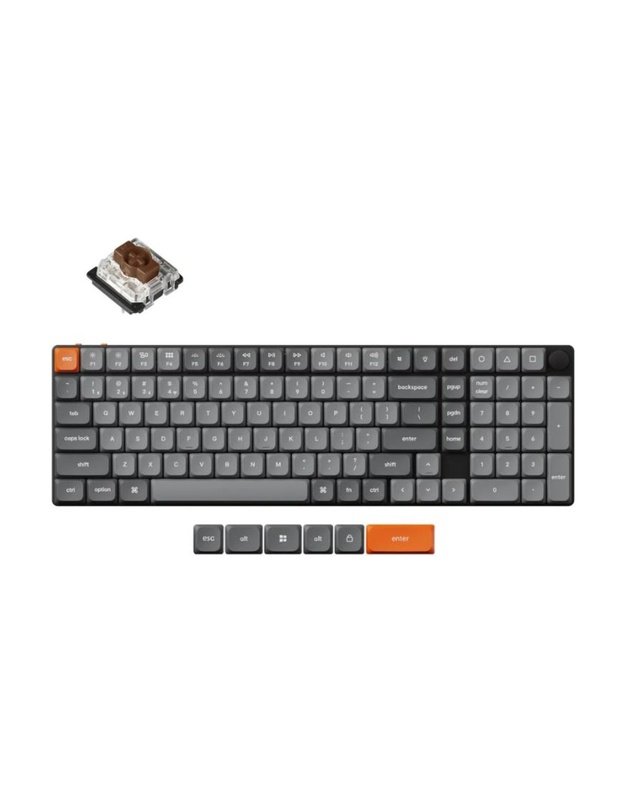 Belaidė klaviatūra Keychron K17 Max RGB, juoda (K17M-H3)