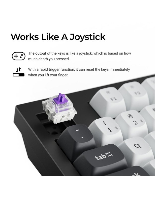 Belaidė klaviatūra Keychron Q5 HE RGB, Shell White (Q5H-P1)