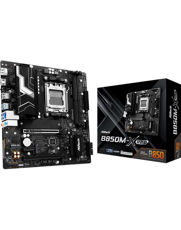 Mainboard|ASROCK|AMD B850|SAM5|Micro-ATX|Memory DDR5|Memory slots 2|B850M-XR2.0