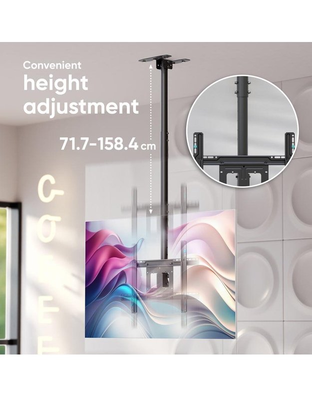 Lubinis televizoriaus laikiklis Onkron 32–80", juodas (N1L-B)