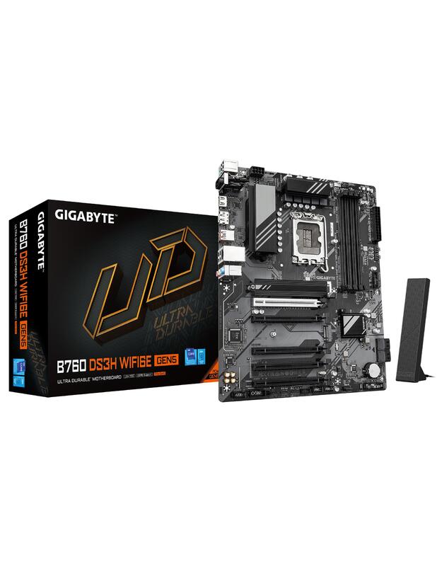 Mainboard|GIGABYTE|Intel B760 Express|LGA1700|ATX|Memory DDR5|Memory slots 4|B760DS3HWF6EGEN51.0