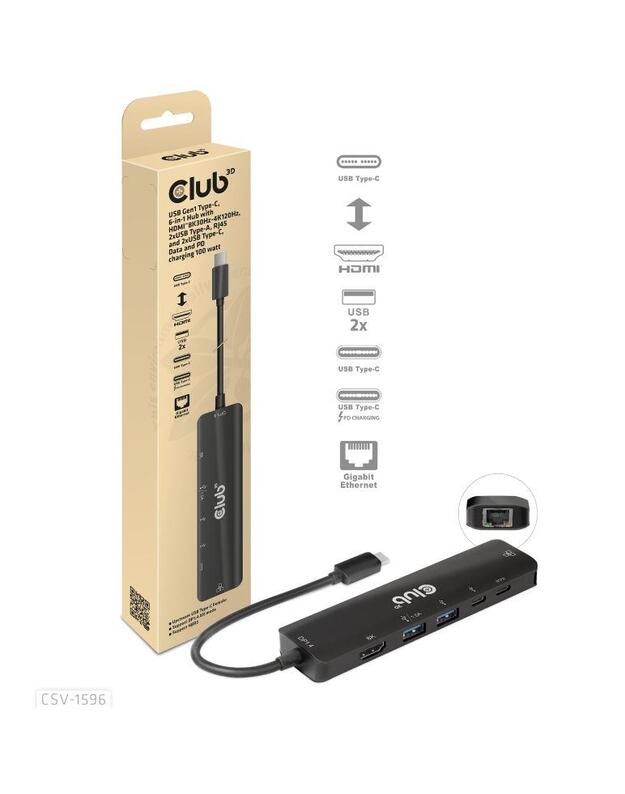 I/O HUB 6IN1 USB-C/CSV-1596 CLUB3D