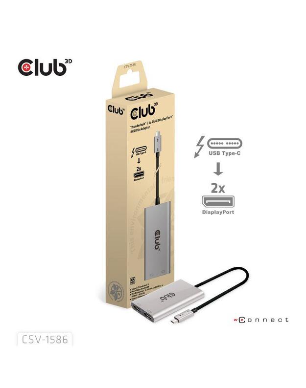 I/O ADAPTER THUNDERBOLT TO DP/CSV-1586 CLUB3D