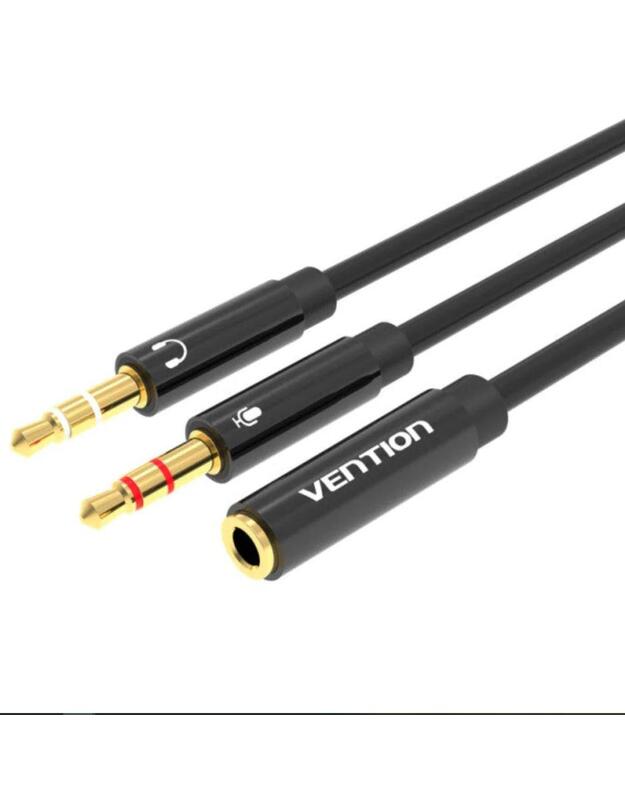CABLE AUDIO 2X3.5MM TO 3.5MM/0.3M BBTBY VENTION